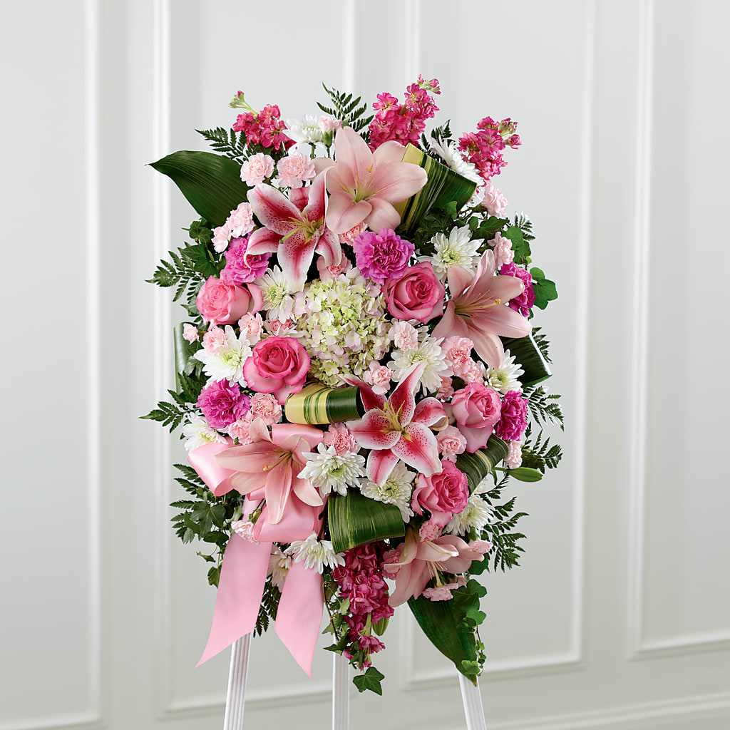 Comforting Standing Spray – Salisbury Flower Shop, Salisbury NC