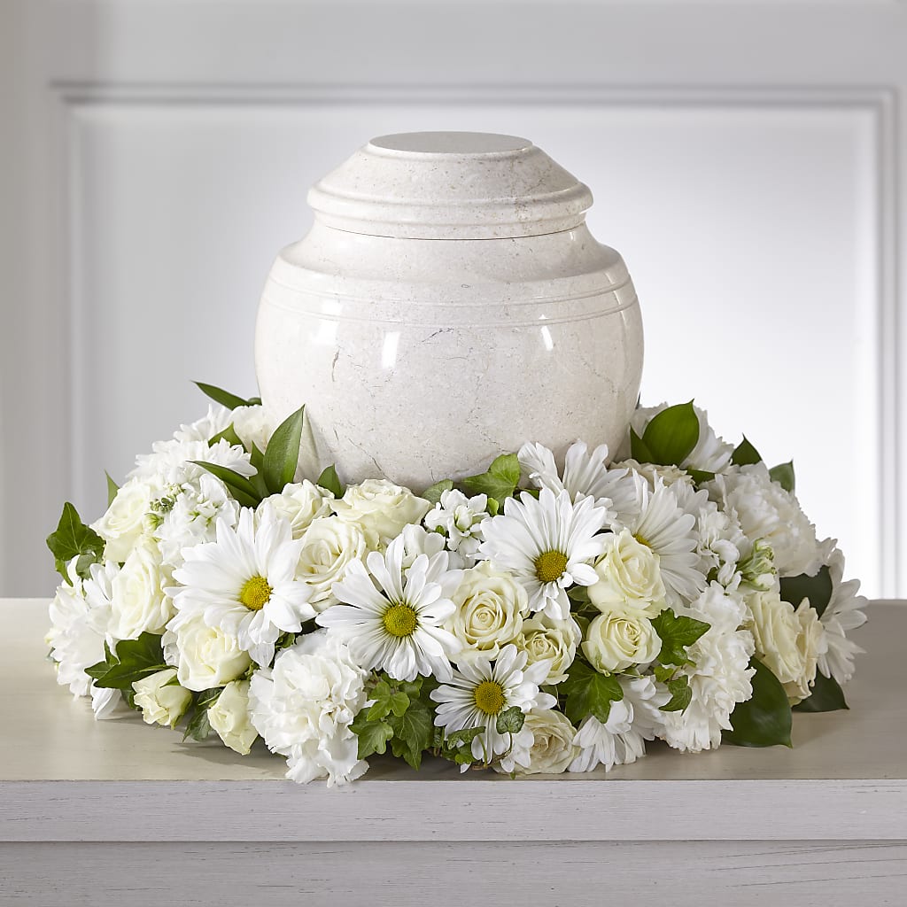 Ivory Gardens Cremation Adornment – Salisbury Flower Shop, Salisbury NC