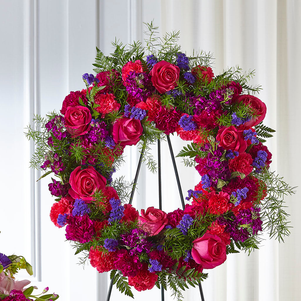 Calming Colors Wreath – Salisbury Flower Shop, Salisbury NC