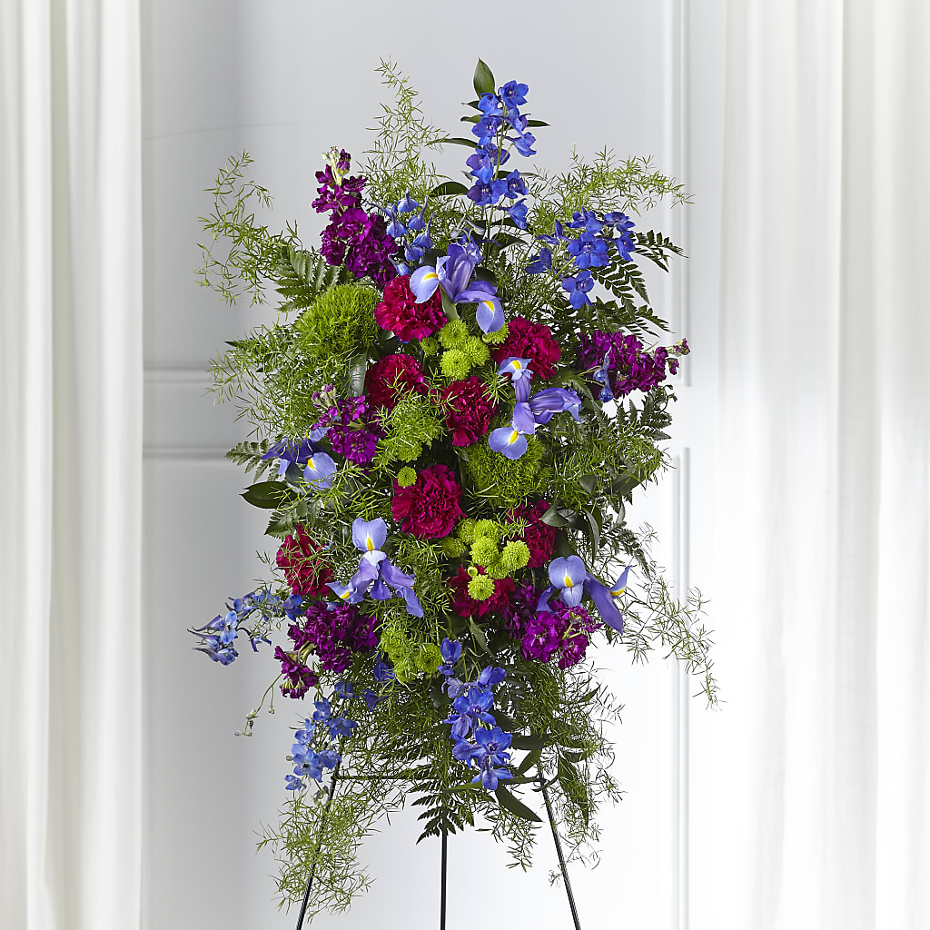 Heavenly Skies Standing Spray – Salisbury Flower Shop, Salisbury NC