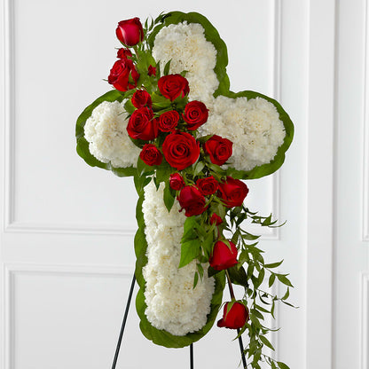 Floral Cross Easel –  Salisbury Flower Shop, Salisbury NC