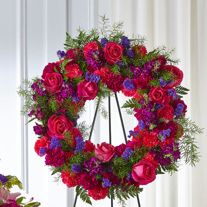 Calming Colors Wreath –  Salisbury Flower Shop, Salisbury NC